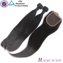 Keine Verschütten Verwicklung freie natürliche Farbe Virgin Indian Hair Closure